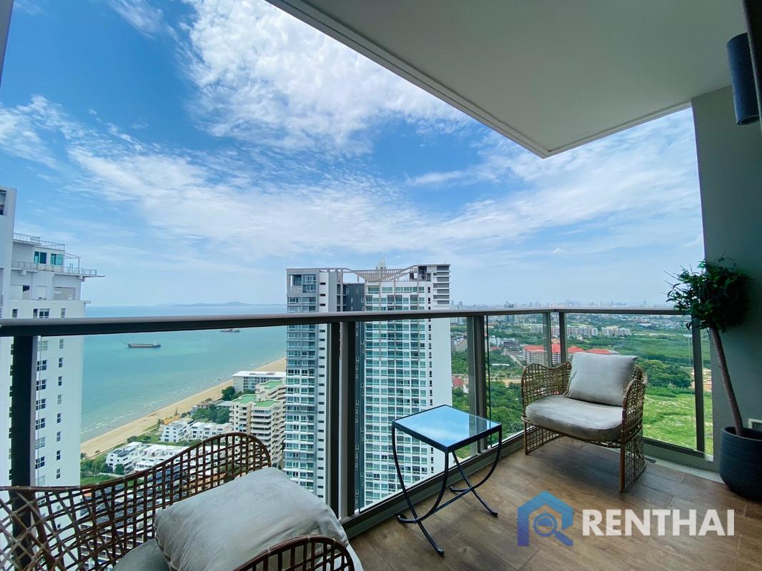 For SaleCondoPattaya, Bangsaen, Chonburi : Luxury condo for sale, Riviera jomtien, 1 bedroom, 44 sq m, corner room, sea view, Jomtien Beach