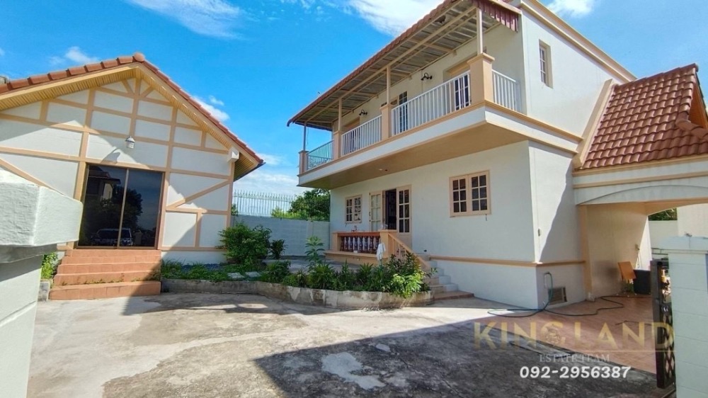 For RentHouseMin Buri, Romklao : Single house for rent, Forest Park Village, Ramkhamhaeng 196, 3 bedrooms, 3 bathrooms, 2 floors, parking for 2 cars #Pets allowed #Foreigners allowed Rental price 31,000 baht / month #Including common area