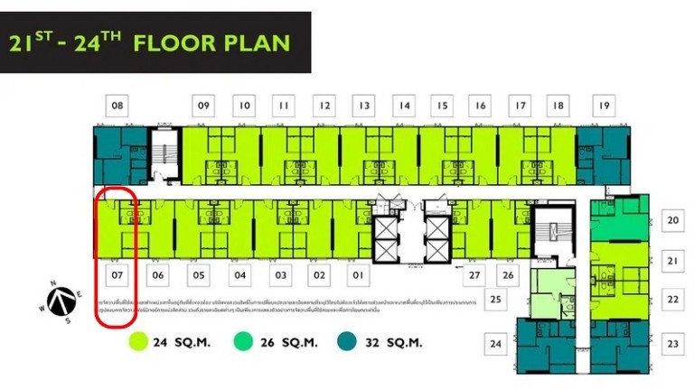 Sale DownCondoSamut Prakan,Samrong : Down payment for sale: The Origin Sukhumvit – Praksa, 29th floor (24.60 sq m.), near BTS Praksa