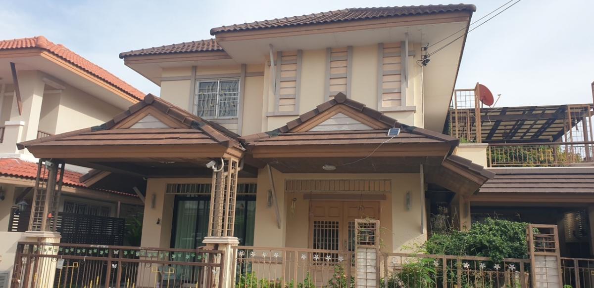 For SaleHouseRama 2, Bang Khun Thian : Single house for sale, Kanda Park Village, Soi 6, Rama 2, Km.18 (4,550,000 baht)