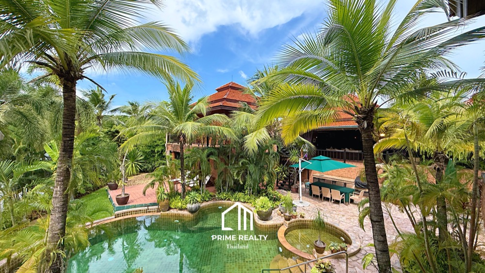 For SaleHouseHuahin, Prachuap Khiri Khan, Pran Buri : Exquisite Balinese-Thai Inspired Mansion – 6 Bedrooms, 7 Bathrooms,