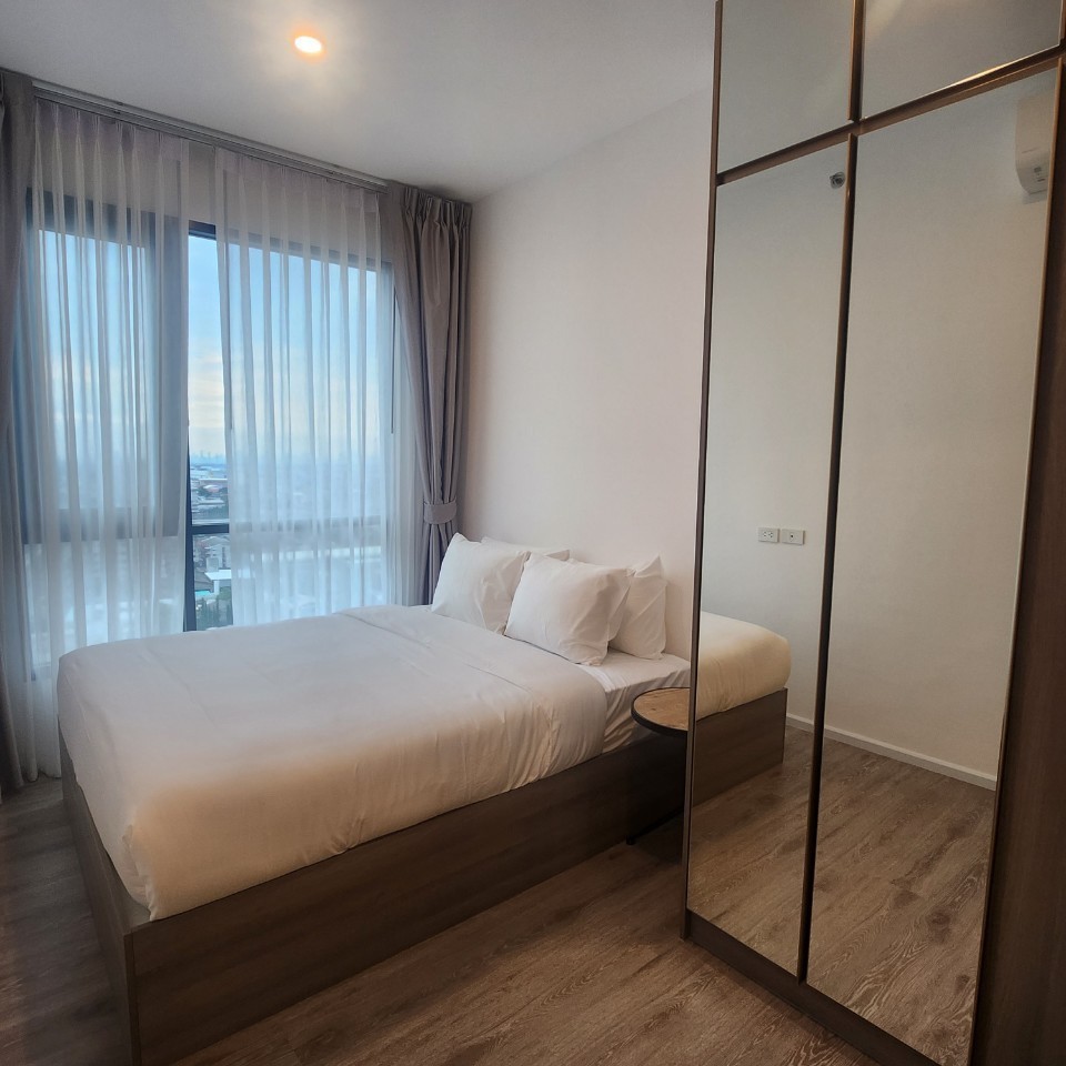 For RentCondoSamut Prakan,Samrong : 🍁🌷FOR RENT>> Knightsbridge Sukhumvit - Thepharak>> 19th floor, room size 27 sq m., beautiful room, fully furnished, ready to move in, near BTS Thepharak #LV-MO650