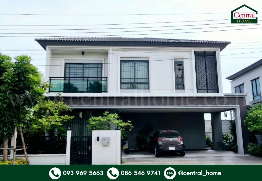 For SaleHouseLadkrabang, Suwannaphum Airport : Single house, Grand Britannia, Krungthep Kreetha, fully furnished, ready to move in