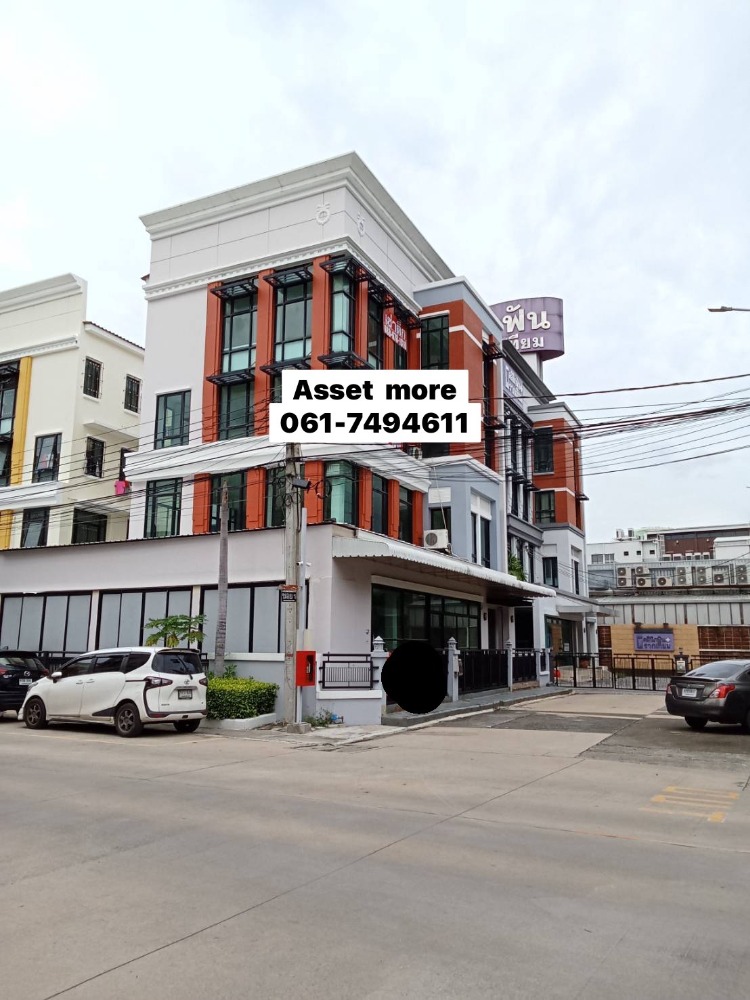 For RentHome OfficeBangna, Bearing, Lasalle : Home office for rent, Baan Klang Krung project, 4 floors, usable area 485 sq m, Bangna-Trad Road, Km. 2, Bangna Subdistrict, Bangna District, Bangkok