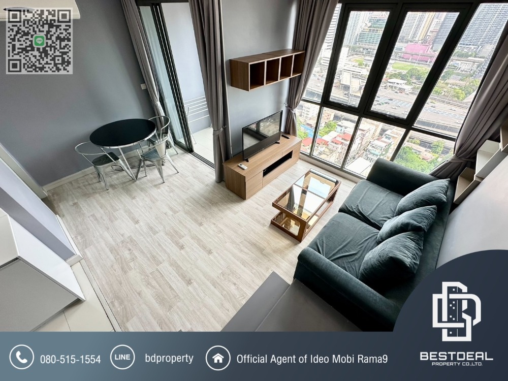 For SaleCondoRama9, Petchburi, RCA : Bestdeal For Sell “Ideo Mobi Rama 9” 2bedroom Duplex 62sqm. Selling Price 7,990,000 Baht .Near Phraram Kao 9 MRT Station 80 meters