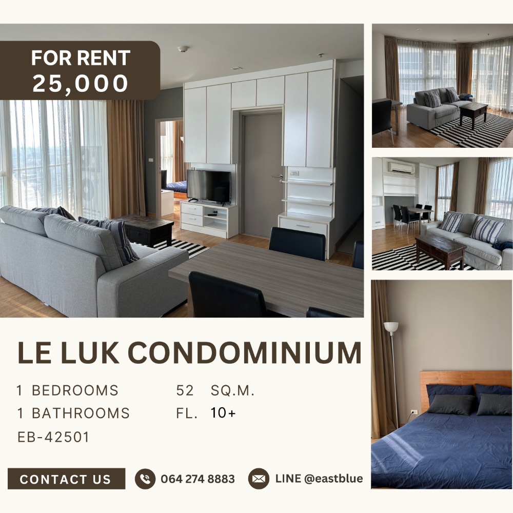 For RentCondoOnnut, Udomsuk : Le Luk Condominium, large condo, beautifully decorated, rent 25,000