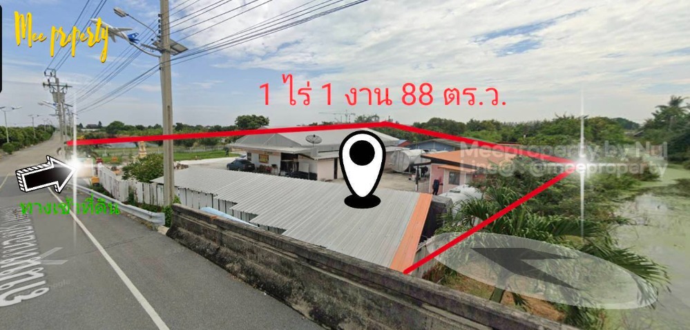 For SaleFactoryLadkrabang, Suwannaphum Airport : Land for sale with business (a vegetable oil packaging factory), area 1 rai 1 ngan 88 sq w, Bang Phli District, Samut Prakan Province, trucks can park here. ME-171