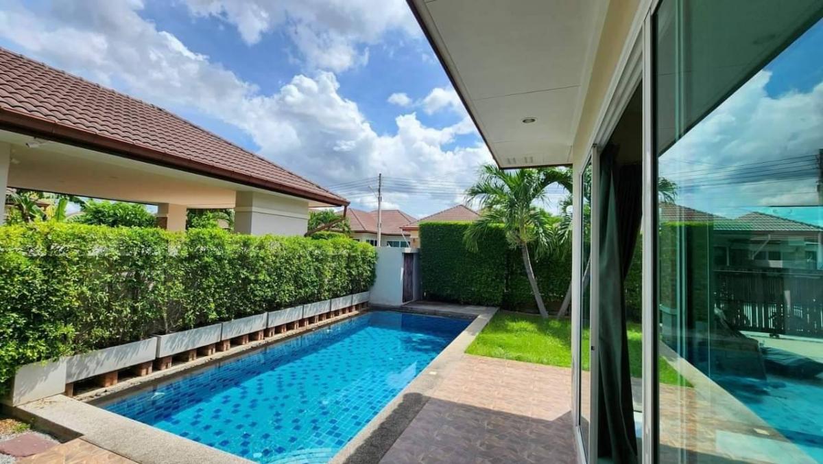 For SalePattaya, Bangsaen, Chonburi : For sale: large single-storey pool villa, Pattaya, Huai Yai