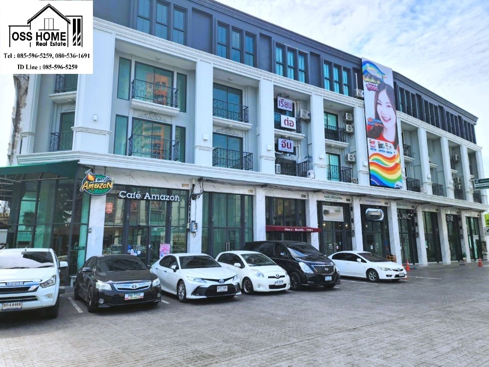 For RentShop HouseOnnut, Udomsuk : For sale/rent: 4.5-storey commercial building, The Master On Nut 2 project (The MASTER @BTS Onnut 2), Sukhumvit 77 area (On Nut), with private elevator and area on the side that can be extended, suitable for a beauty clinic, physical therapy clinic, etc.