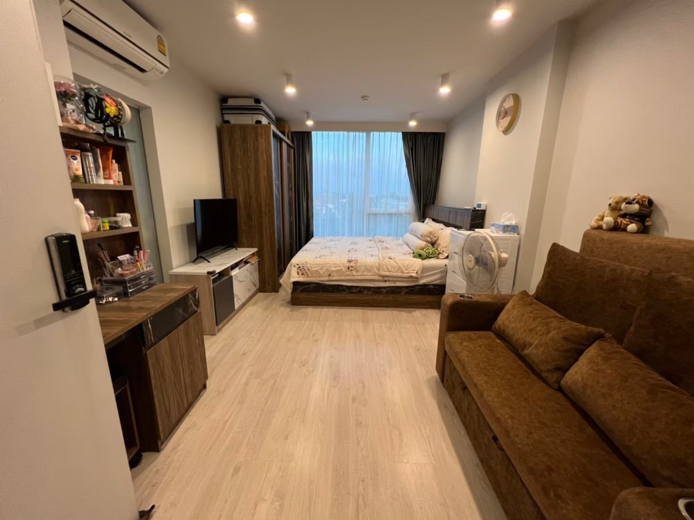 For RentCondoKaset Nawamin,Ladplakao : Condo for rent, U Kaset-Nawamin, Building A, 4th floor, studio type, size 26.5 sq m., fully furnished, ready to move in, balcony facing northeast.