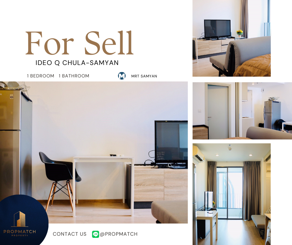 For SaleCondoSiam Paragon ,Chulalongkorn,Samyan : 📌 Rare room, good price! 📌 Ideo Q Chula-Samyan (1 bedroom, 34 sq m.) high floor, good view, price only 6.19 million baht. Tel.0981315848 @propmatch