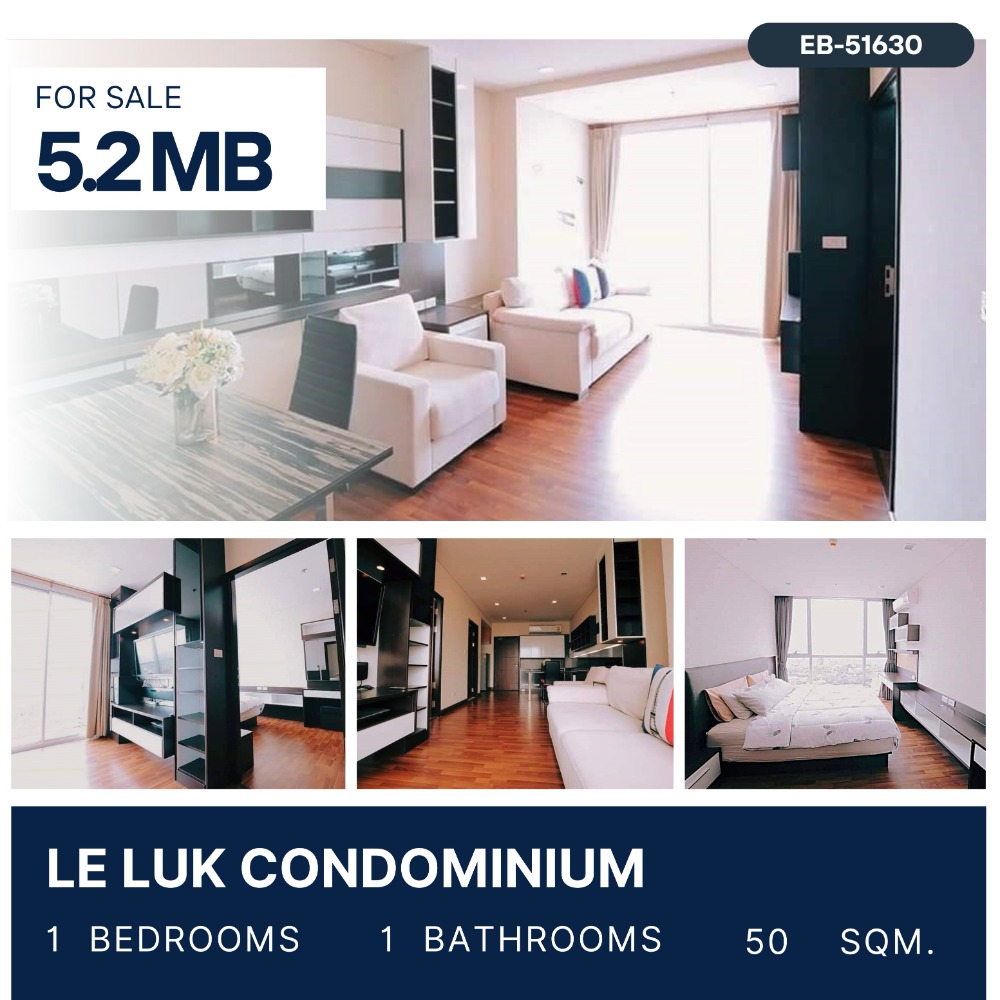 For SaleCondoOnnut, Udomsuk : Le Luk Condominium 1 Bed, large room, for sale, 5.2 MB.