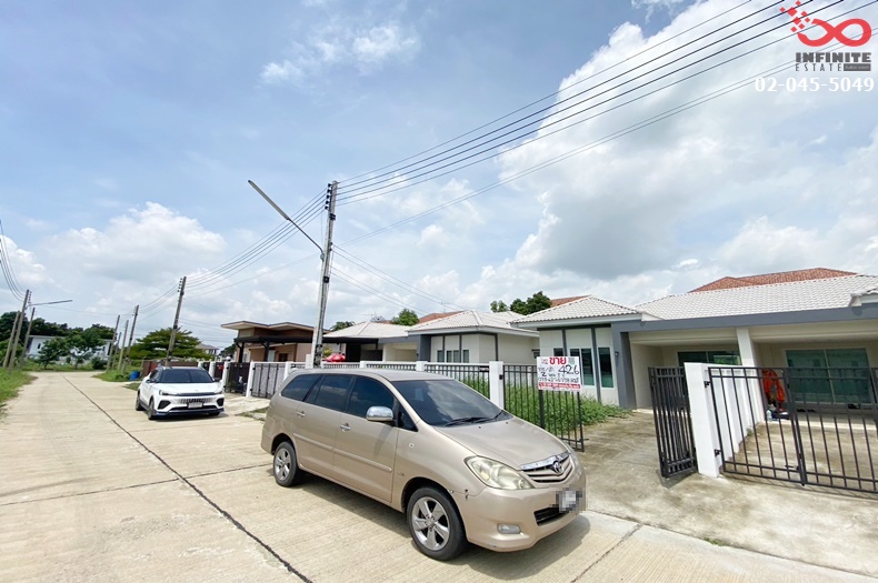 For SaleHousePathum Thani,Rangsit, Thammasat : For sale and rent, 1-storey detached house, 42.6 square wah, The Lagoon 1-2, Sam Khok, Pathum Thani, end house