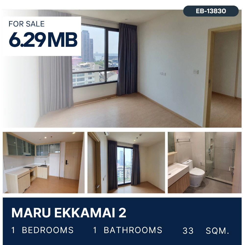 For SaleCondoSukhumvit, Asoke, Thonglor : Maru Ekkamai 2 Pet-Friendly 1 Bedroom 6.29 MB