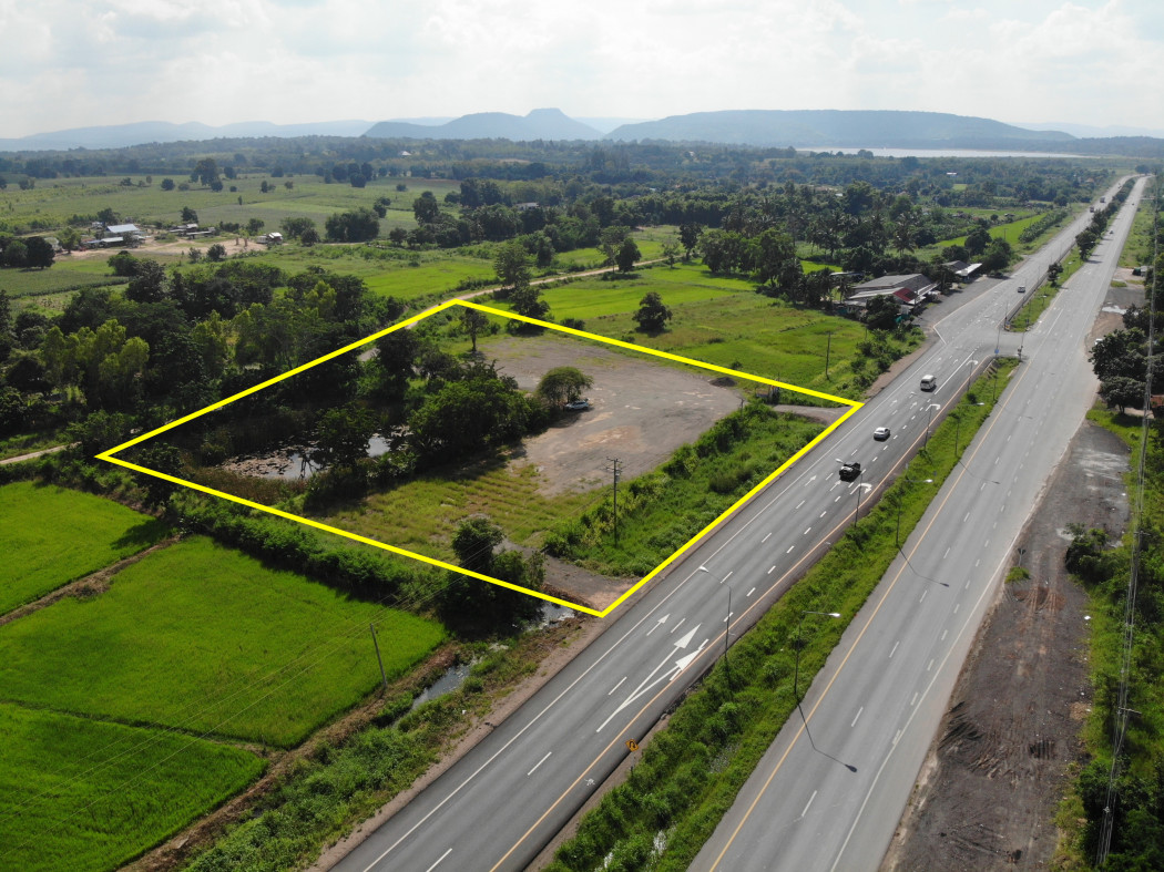 For SaleLandPak Chong KhaoYai : Prime Land for Sale on National Highway 24 - Sikhiu - Pak Thong Chai - Chok Chai, Approx. 5 Rai, Ideal for Gas Stations, Warehouses