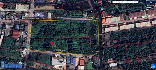 For SaleLandNonthaburi, Bang Yai, Bangbuathong : Land for sale on Pracha Uthit-Kanchanaphisek Road, Bang Yai, area 9 - 1 - 23 rai, Bang Mae Nang, Bang Yai, Nonthaburi