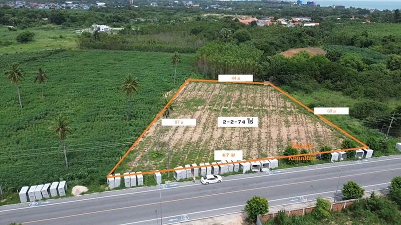 For SaleLandRayong : Land for sale 2-2-74 Rai near Phla beach