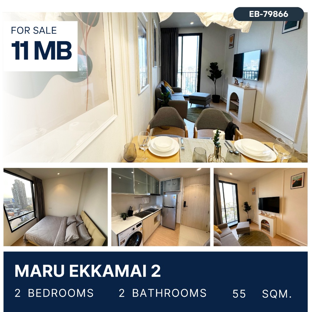 For SaleCondoSukhumvit, Asoke, Thonglor : Maru Ekkamai 2 Pet-Friendly, High Fl. for sale 11 MB