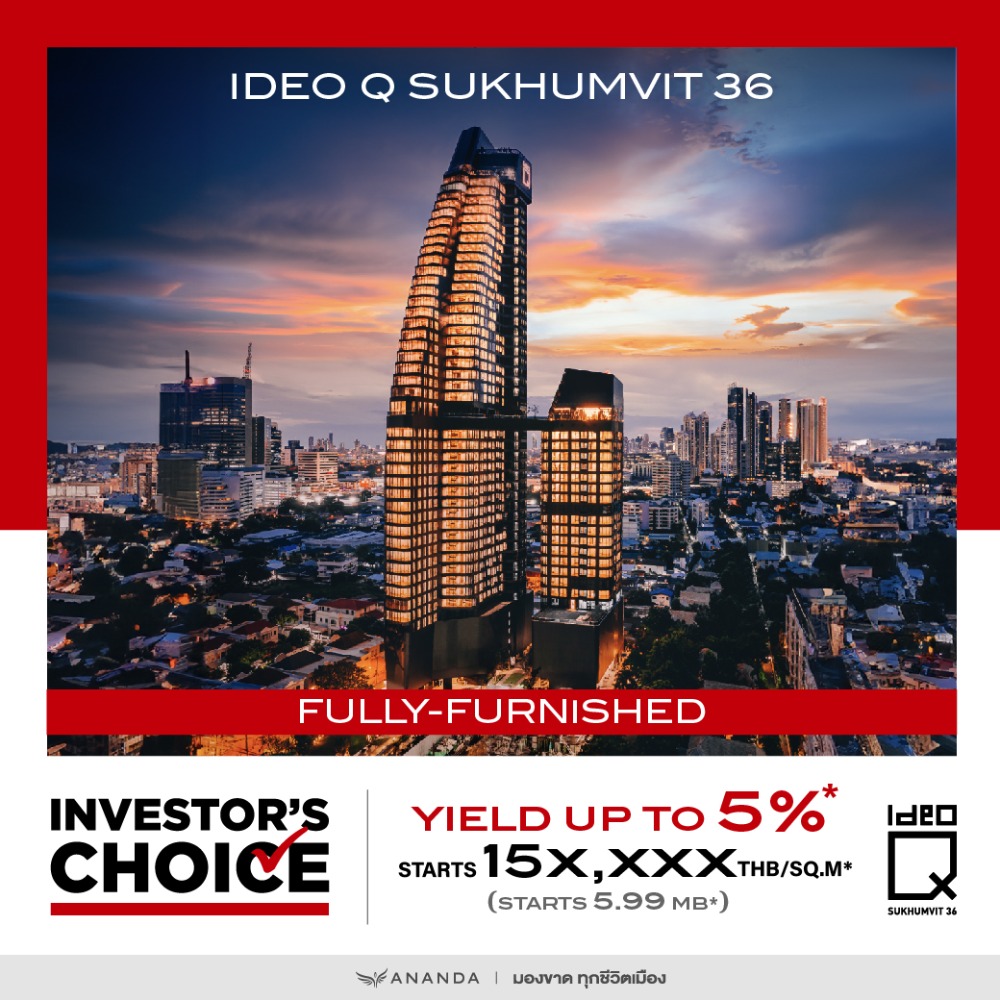 For SaleCondoSukhumvit, Asoke, Thonglor : IDEO Q SUKHUMVIT 36 1 Bedroom 29 sq.m. (River view)