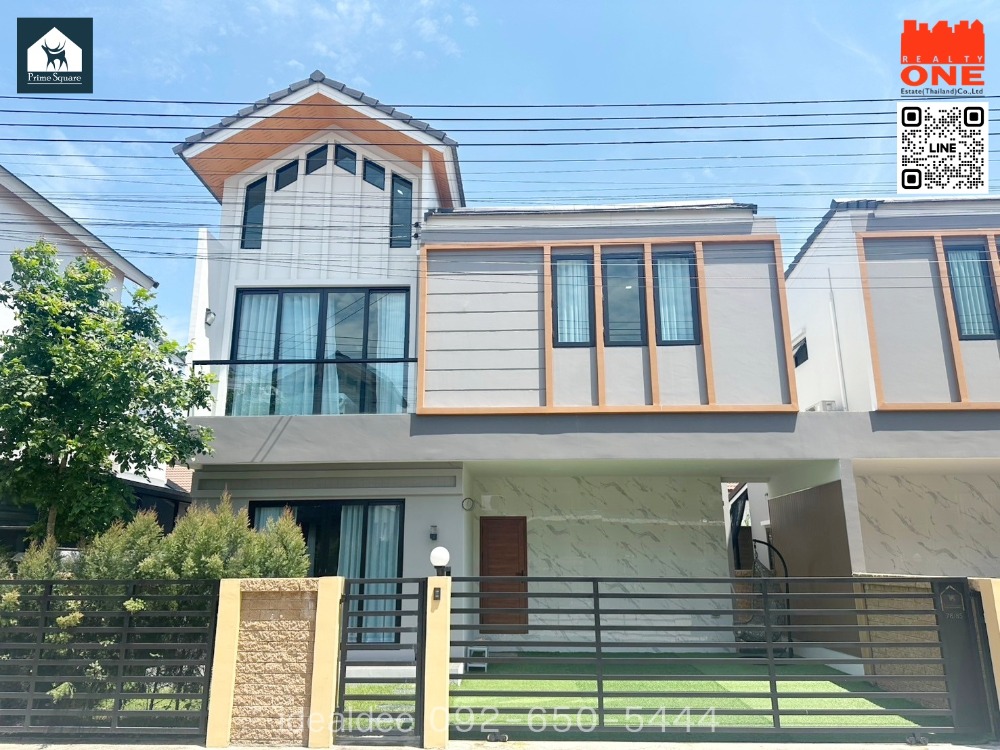 For SaleHousePathum Thani,Rangsit, Thammasat : For sale: a large single-family house in a detached house style, designed in a Luxury Nordic style, located in Rangsit Khlong 2.