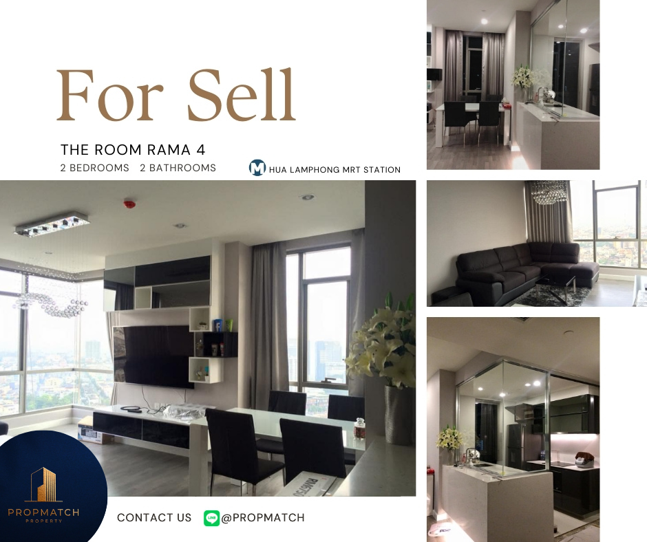 For SaleCondoSiam Paragon ,Chulalongkorn,Samyan : ✨Super Luxury ✨ The Room Rama4 (2 bedrooms, 79 sq m.) Cheapest price only 14.99 million baht. Tel.0981315848 @propmatch