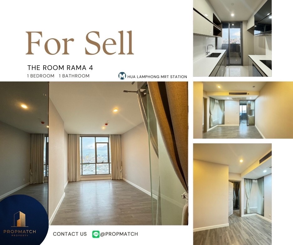 For SaleCondoSiam Paragon ,Chulalongkorn,Samyan : ⚡️Price drop!! Cheapest in the project⚡️The Room Rama4 (1 bedroom, 46 sq m.) High floor, good view, price only 6.69 million baht. Tel.0981315848 @propmatch