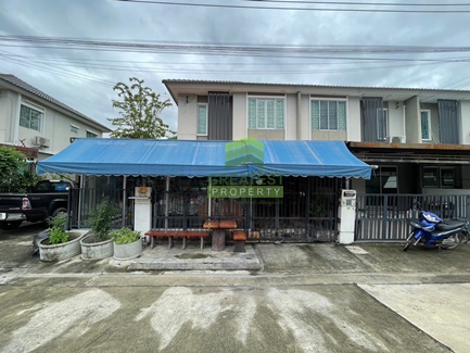 For SaleTownhousePathum Thani,Rangsit, Thammasat : PRUKSA VILLE 90 Village, Soi Workpoint, Rangsit-Khlong Prem, PRUKSA VILLE 90, urgent sale, 2-storey townhouse, area 25.60 sq m, good location, along Khlong Prem Prachakon Road, Pathum Thani, ready to move in