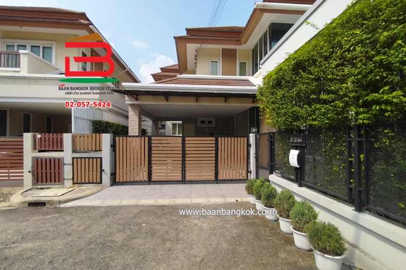 For SaleHouseVipawadee, Don Mueang, Lak Si : For sale/rent, single house, Seranee Raya Village 2, corner house, area 59 sq m., Songprapa Road, Sikhan Subdistrict, Don Mueang District, Bangkok