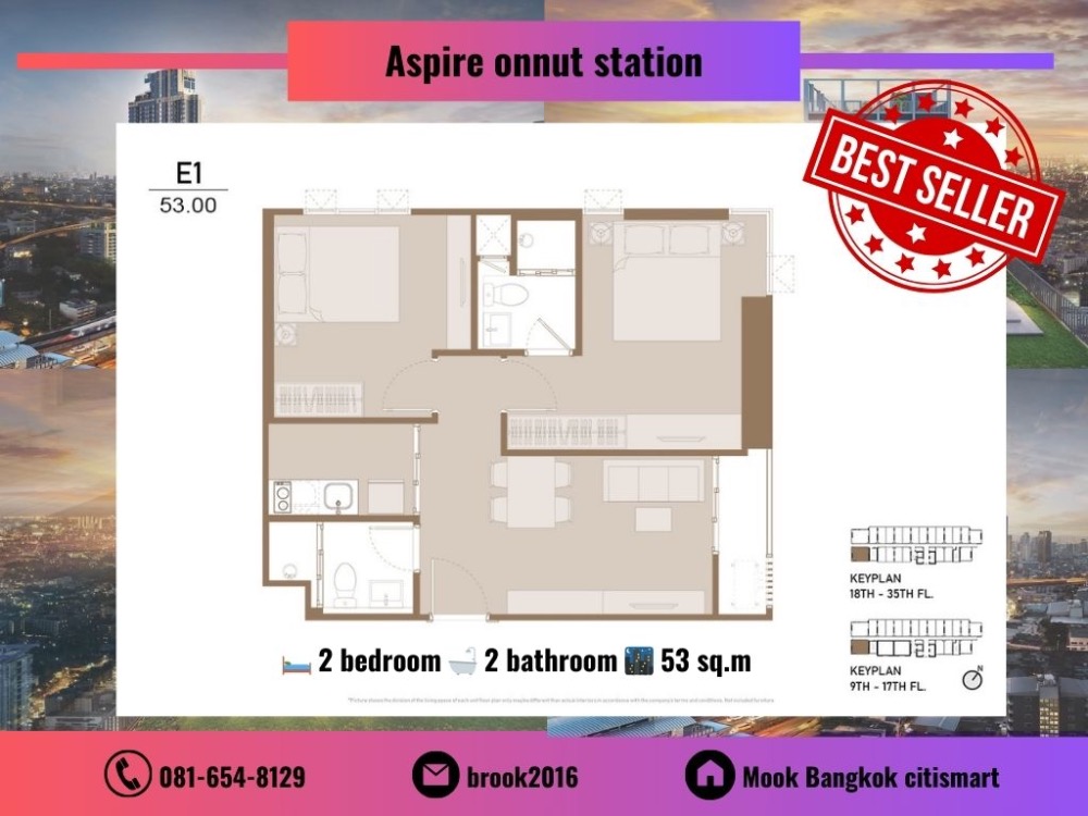 Sale DownCondoOnnut, Udomsuk : Aspire Onnut station