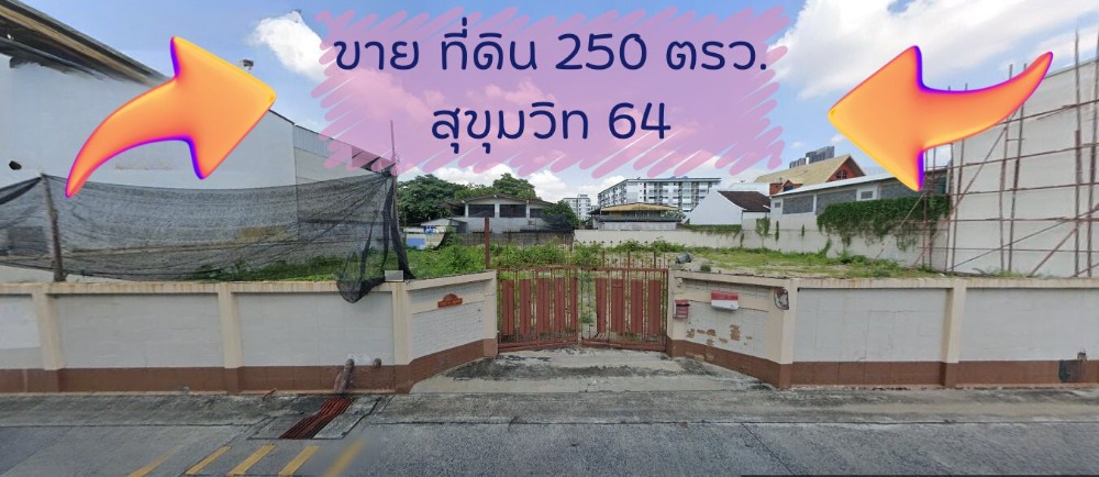 ขายที่ดินอ่อนนุช อุดมสุข : 789/72 ขายที่ดิน 250 ตารางวา สุขุมวิท 64/1 ตรงข้าง True Digital Park West