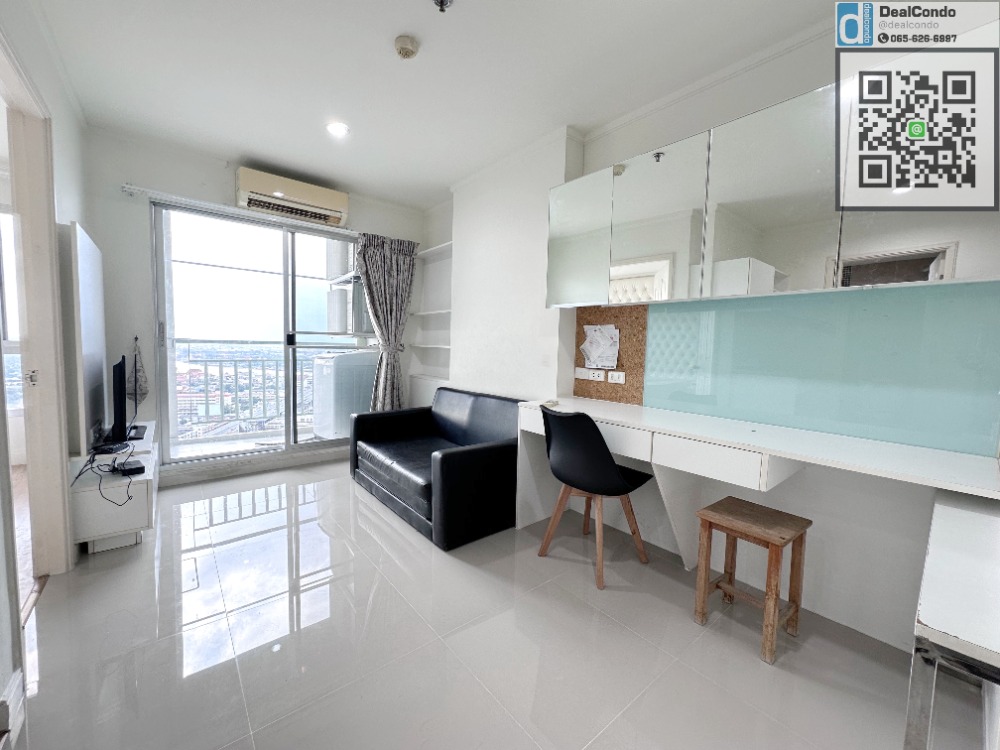 For RentCondoChaengwatana, Muangthong : [VA212] There is a VDO of the built-in room, there is a washing machine for rent, Lumpini Ville, Chaeng Watthana-Pak Kret, 31st floor, Building B, call 0656266997.