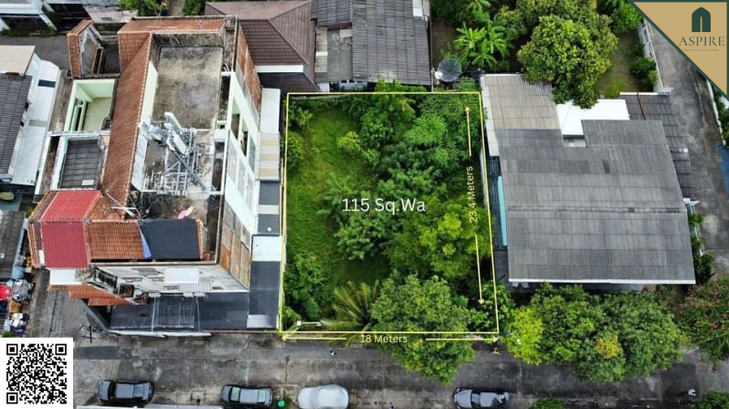 For SaleLandSukhumvit, Asoke, Thonglor : [For Sale] Prime Location, Land for Sale 115 Sq.Wa., Located in Soi Pridi Banomyong 15, Near BTS Ekkamai & Gateway