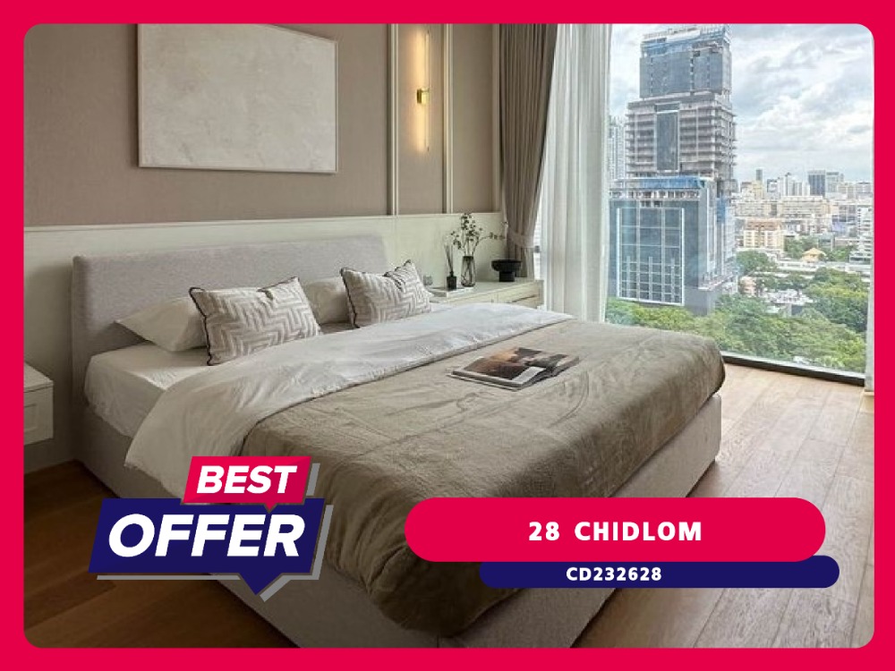 For RentCondoWitthayu, Chidlom, Langsuan, Ploenchit : 28 Chidlom ✨ Beautiful condo in a location worth owning, near BTS Chidlom.