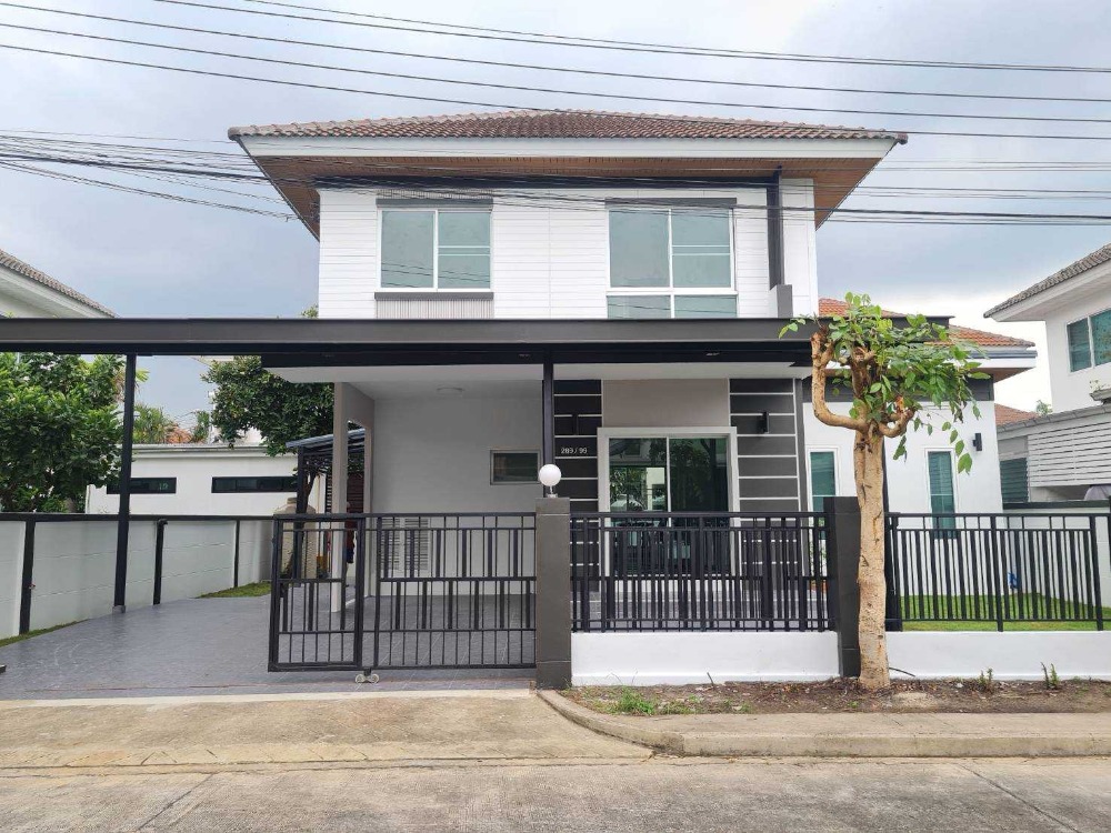 For SaleHouseMin Buri, Romklao : For sale: Single house, 50.8 sq.w., 4 bedrooms, 2 bathrooms, Perfect Park Suvarnabhumi Phase 2, newly renovated