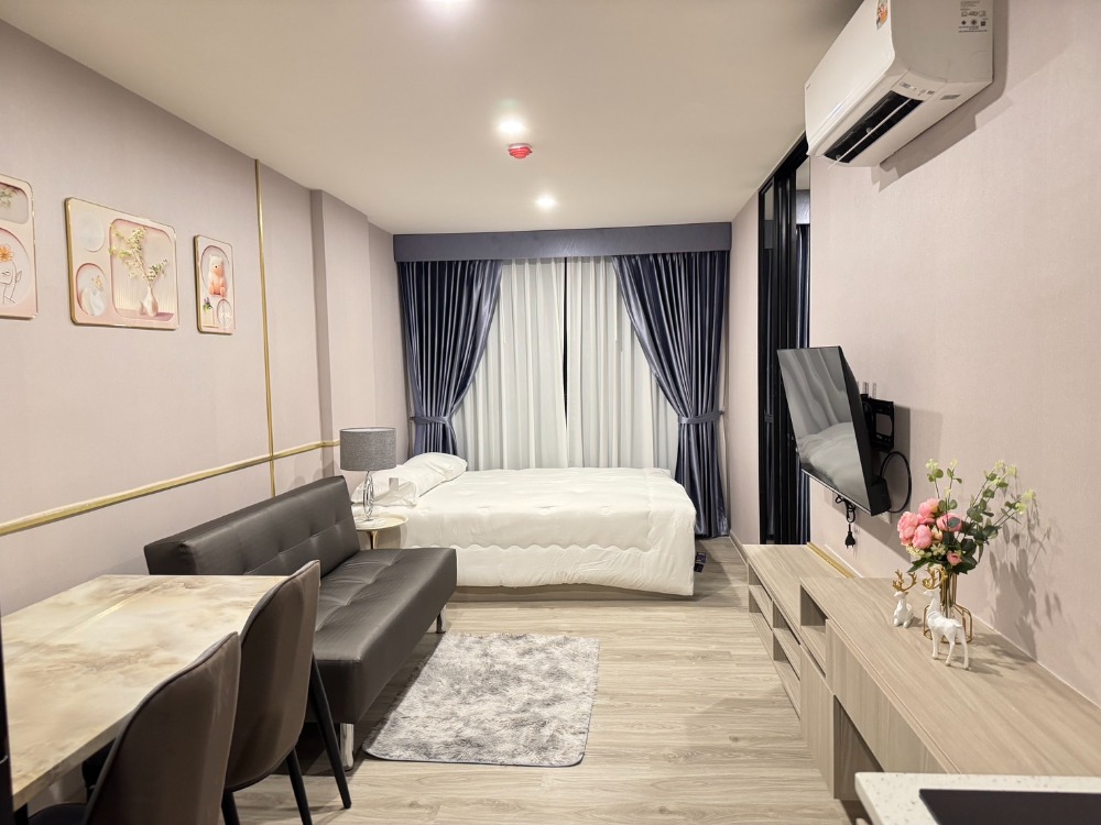 For RentCondoOnnut, Udomsuk : ✨️Origin Play Sri Udom Station (Sales gallery) - Origin Play Sri Udom Station, size 29 sq m, 1 bedroom, 1 bathroom, Building B, 5th floor, swimming pool view, price 12,000 baht/month