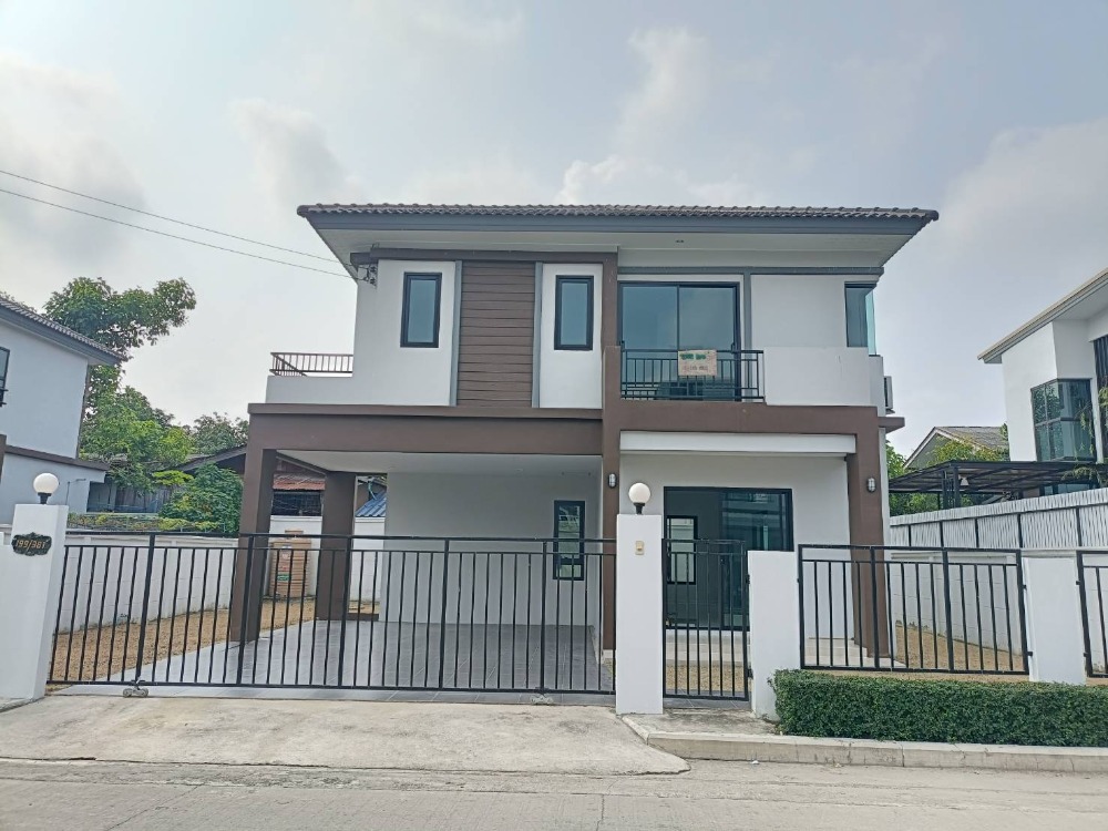 For SaleHouseMin Buri, Romklao : For sale: New house, KC Natural Ville Village, Romklao, 57 sq m, 3 bedrooms, 3 bathrooms, cheaper than the project (ALP-H-241005)