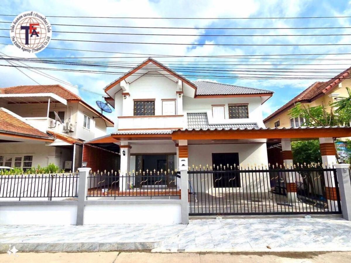 For SaleHouseMin Buri, Romklao : For sale: 2-storey detached house, Prapawan Home Village 2, Suwinthawong Road, Bueng Khwang 4, Saen Saep, Min Buri