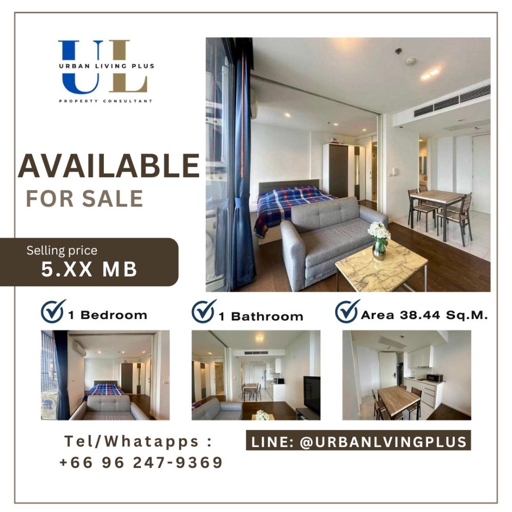 For SaleCondoSathorn, Narathiwat : ( U20241010200 ) Tel/Line 096-2479369 / FOR SELL NARA9 Condo/ 1 bedroom 1 bathroom 38.44 Sq.M. High Floor, Nice view✨