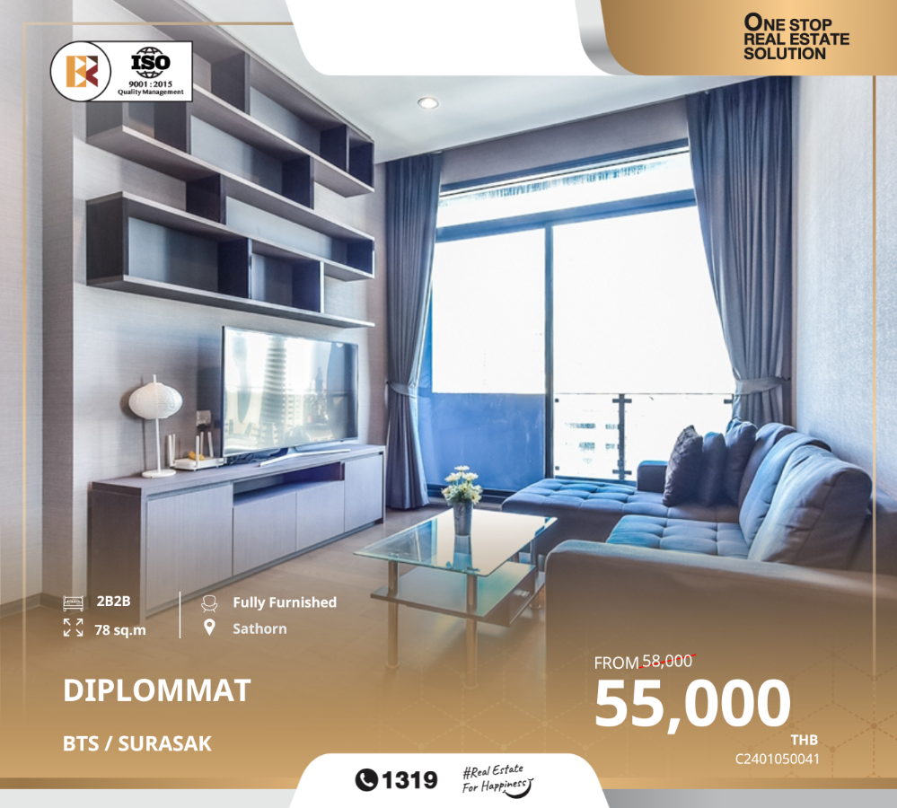 For RentCondoSathorn, Narathiwat : The Diplomat Sathorn is conveniently located near BTS Surasak.