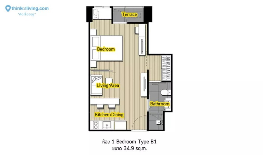 For SaleCondoRatchathewi,Phayathai : 𝘽𝙀𝙎𝙏 𝙋𝙀𝙄𝘾𝙀 ❗❗ 1 Bedroom 34.95 sq m. Price 6.5 MB 💥 : Ideo Mobi Rangnam : Aum 065-512-1395