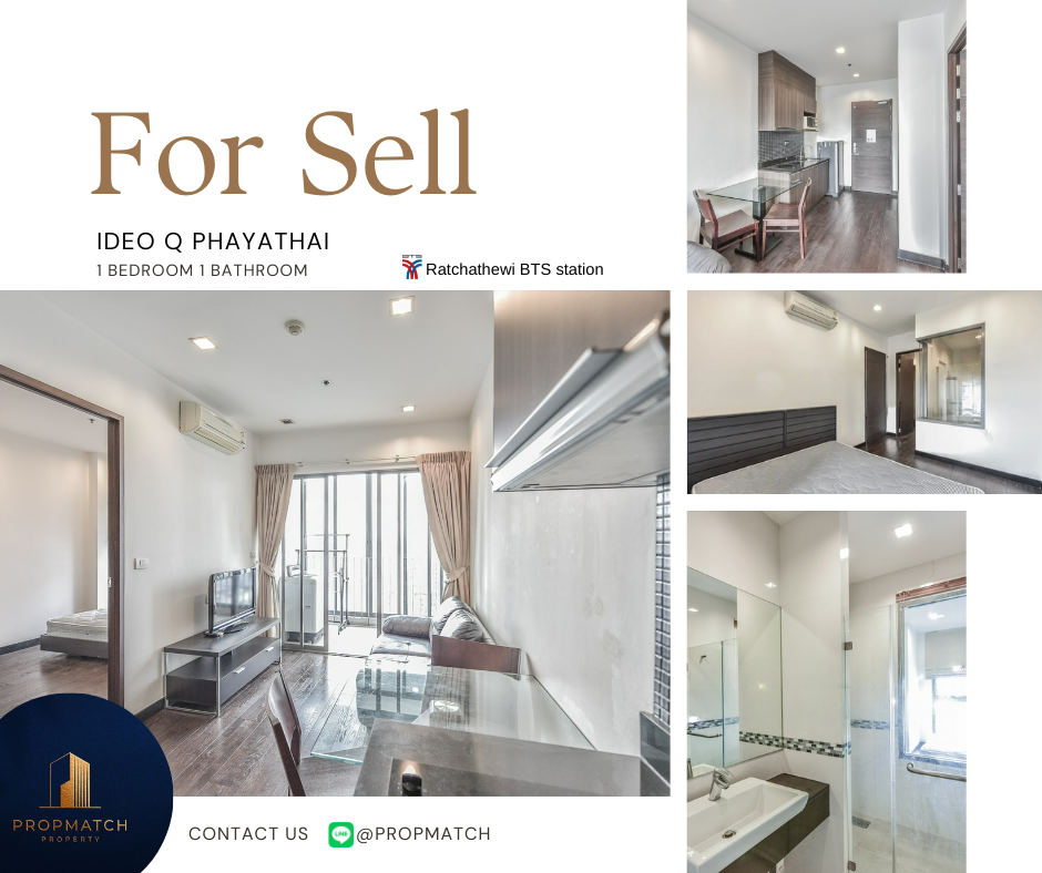 For SaleCondoRatchathewi,Phayathai : 🏙️ BEST DEAL FOR SELL | IDEO Q Phayathai 1 Bedroom 1 Bathroom 35 sq.m. - 4.99 M฿ Tel.0909426442 K.Film