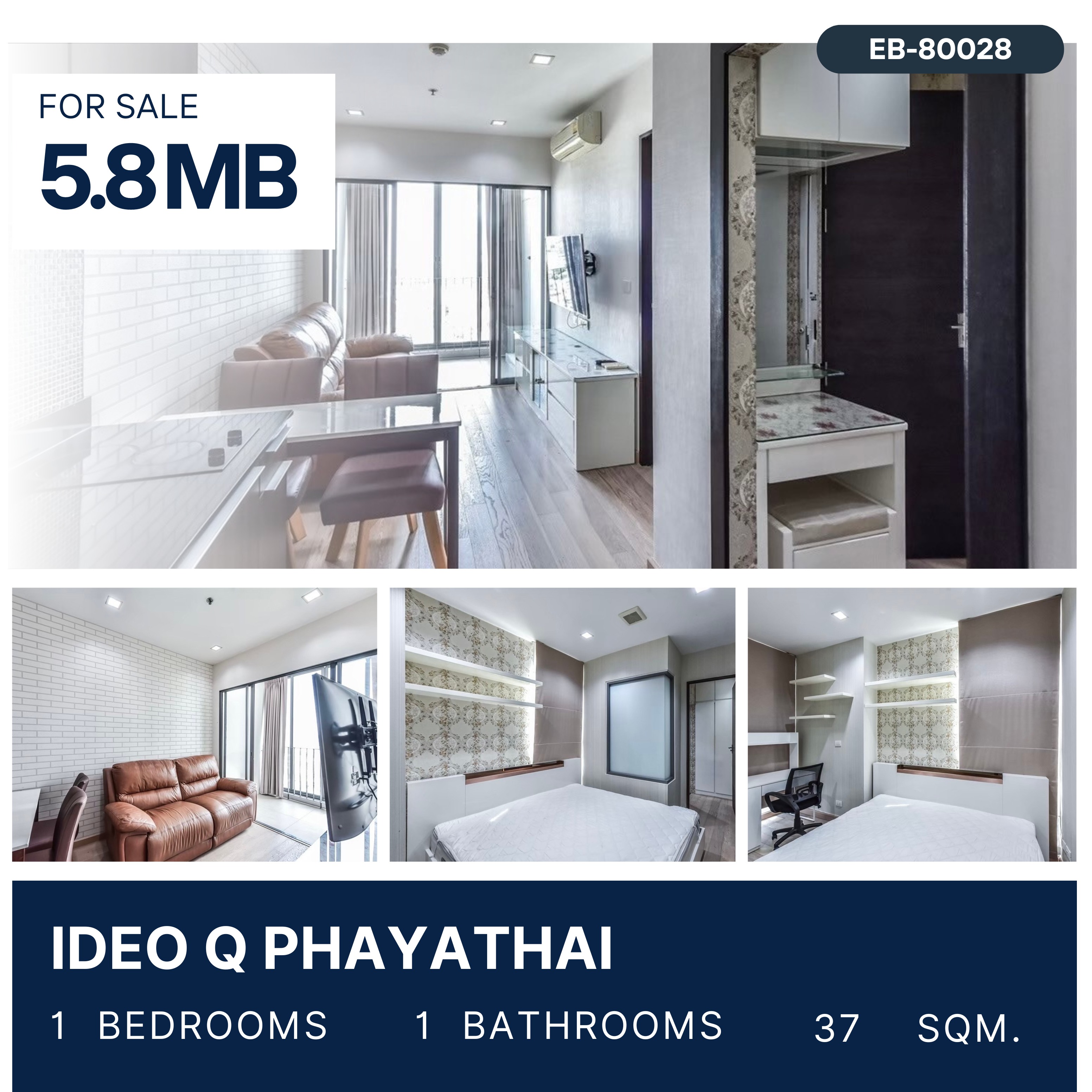 For SaleCondoRatchathewi,Phayathai : Rare Corner 1-Bedroom ยูนิตน้อย เป็นส่วนตัว 5.8 MB