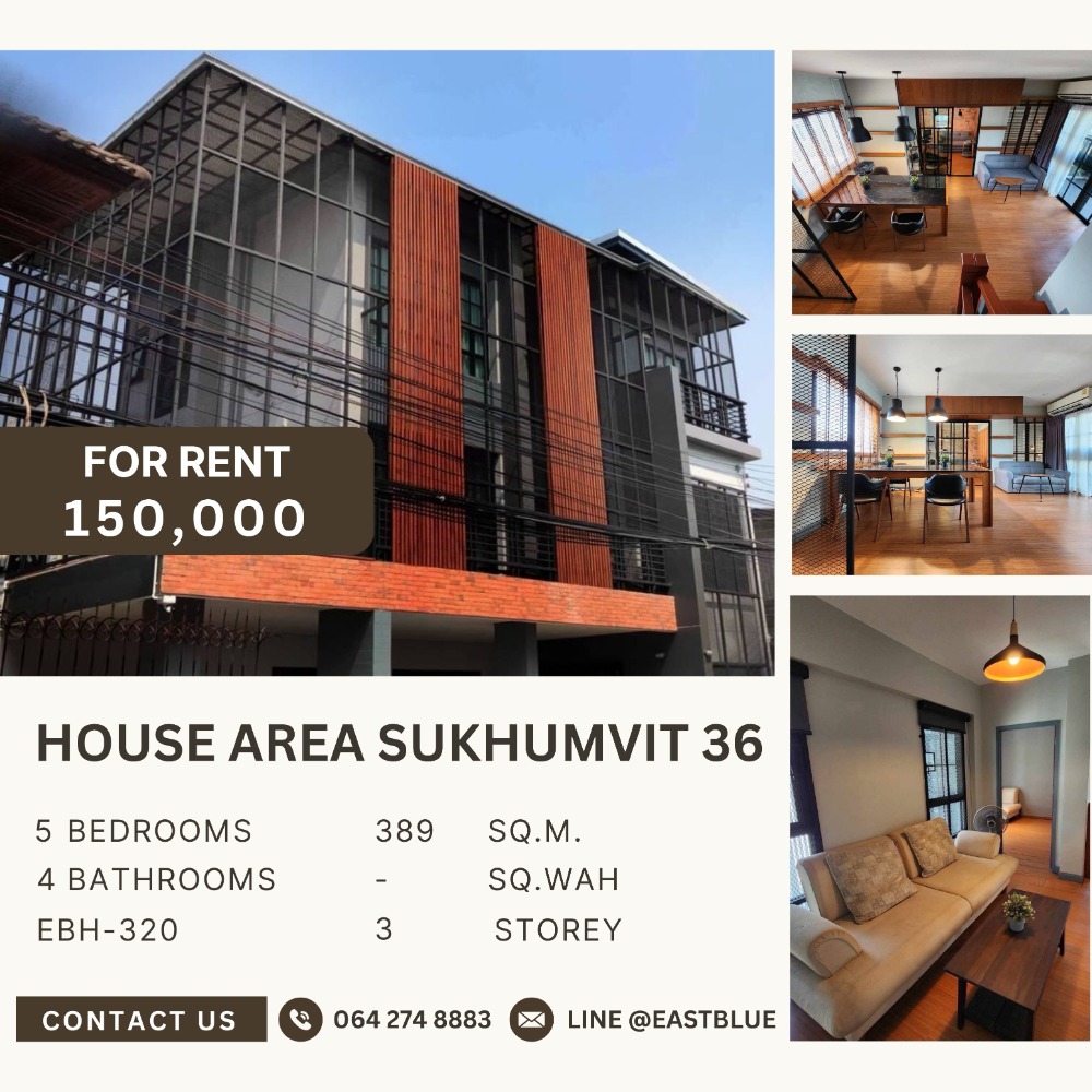 For RentHouseSukhumvit, Asoke, Thonglor : For rent: beautifully decorated single house with furniture, Sukhumvit 36, 150k per month