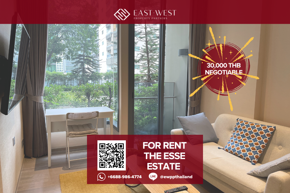 For RentCondoSukhumvit, Asoke, Thonglor : ✨🔥 The ESSE Asoke by Singha Estate 🔥✨ Elegant 1 Bedroom Condo 🛏 1 Bed, 🛁 1 Bath, 37 sq.m, Price Negotiable! - Prime Asoke Location