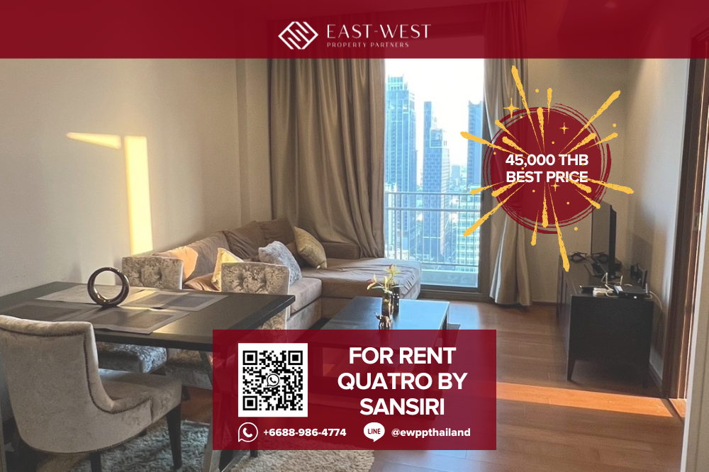 For RentCondoSukhumvit, Asoke, Thonglor : ✨🔥 Quattro by Sansiri Thonglor 🔥✨ 5-Star 1 Bedroom Condo 🛏 1 Bed, 55 sq.m, Price Negotiable! - Luxury Living Near BTS Thonglor