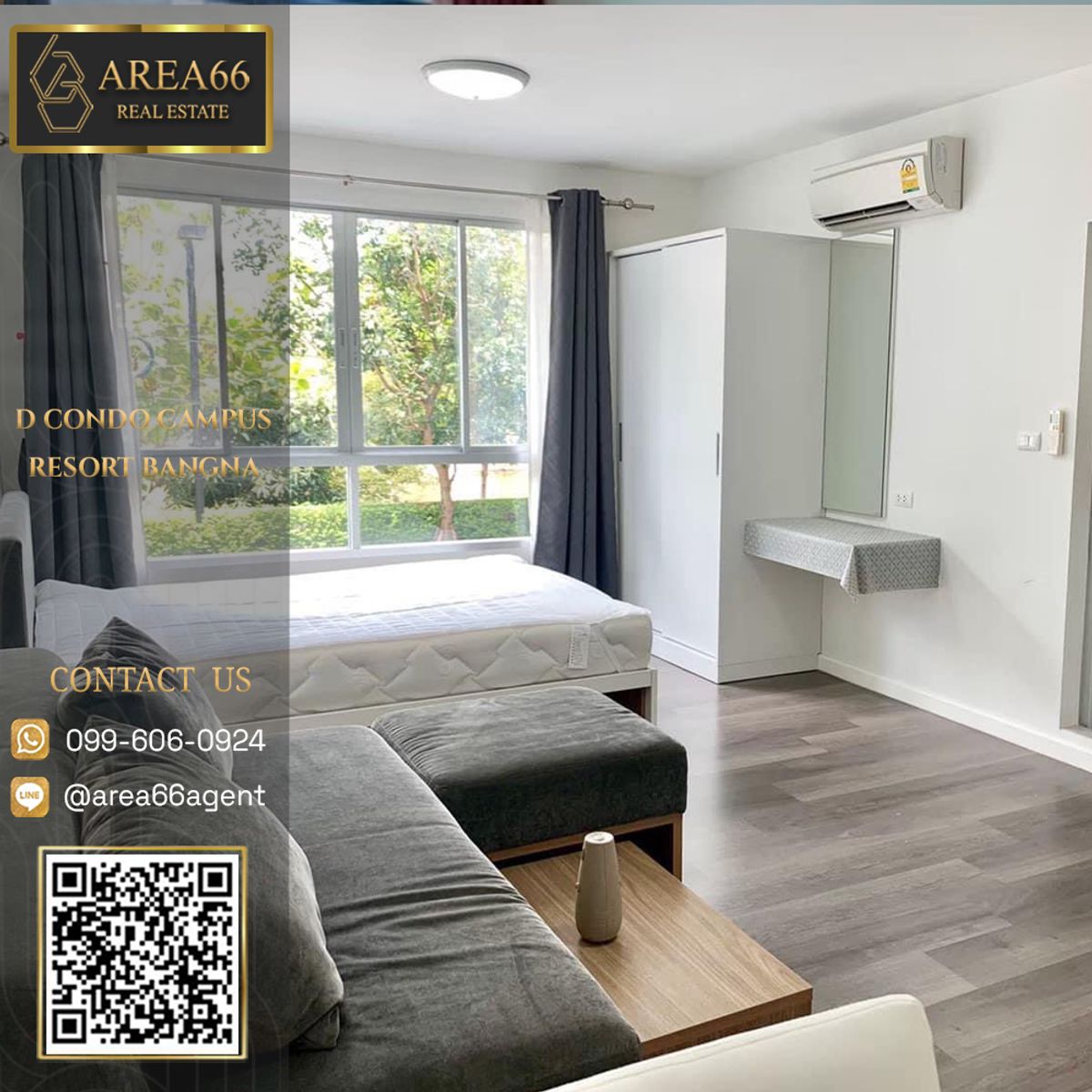 ขายคอนโดบางนา แบริ่ง ลาซาล : 🔥 ขายด่วน!! คอนโด Dcondo Campus Resort Bangna