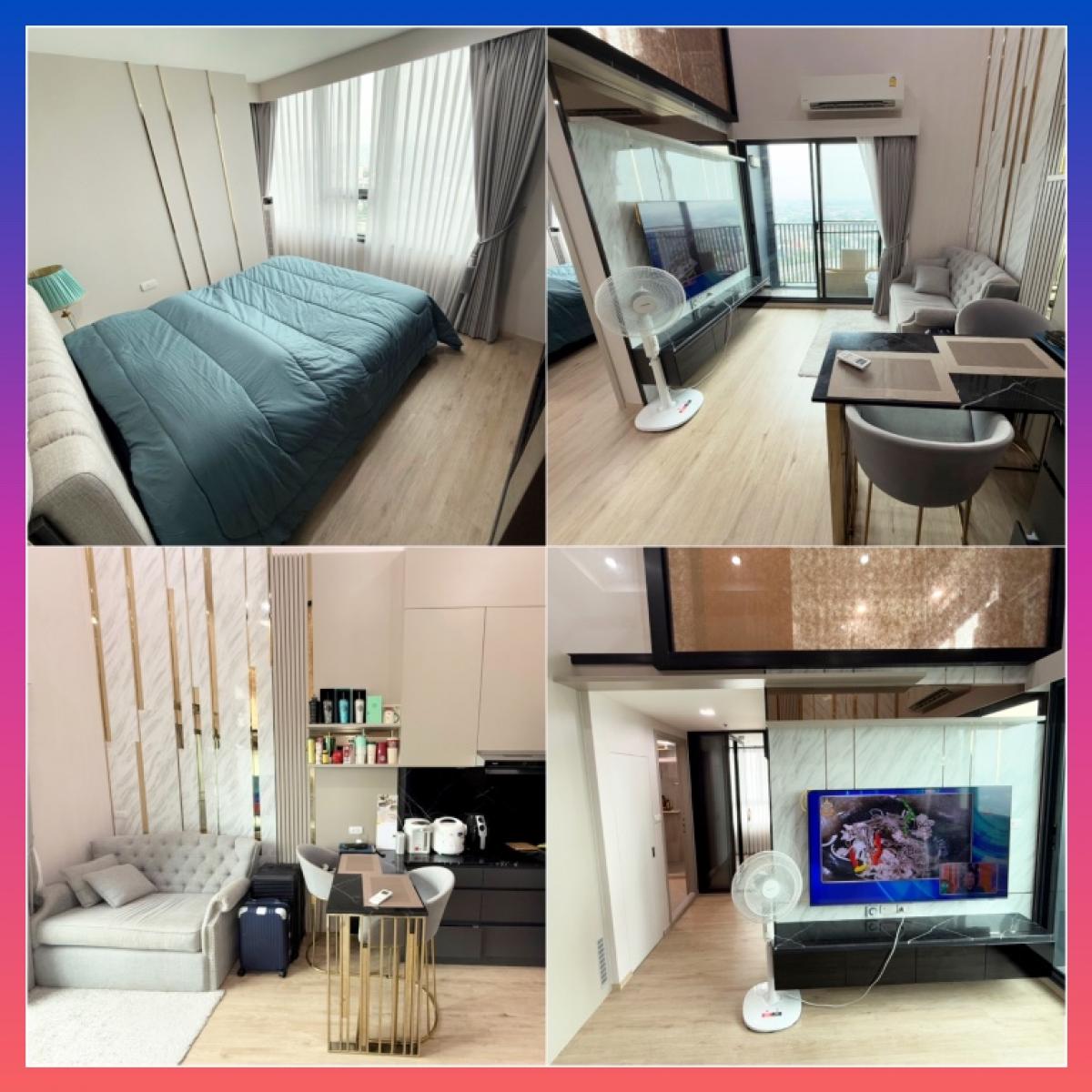 For RentCondoPattanakan, Srinakarin : The Rich Rama 9 Srinakarin Condo for rent 2 bedrooms near Stamford Phatthanakan BTS Airportlink Hua Mak