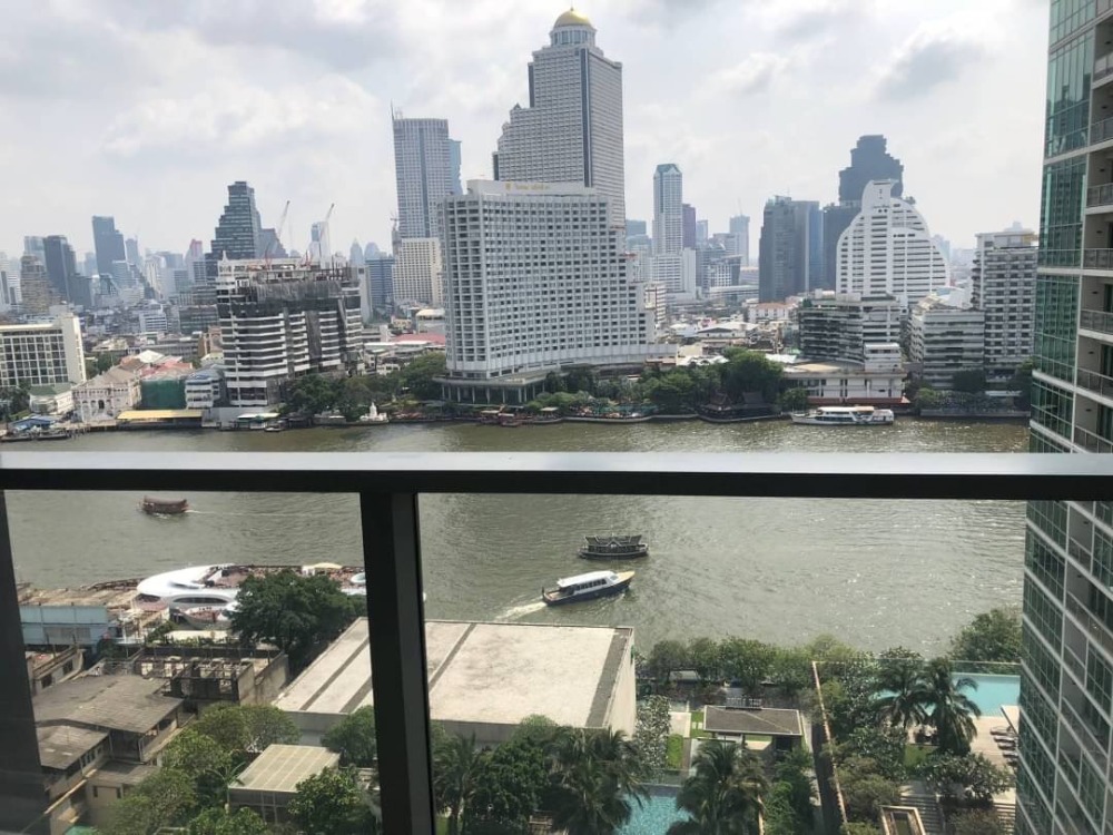 For RentCondoWongwianyai, Charoennakor : ✨🔥 The River Condominium 🔥✨ Stunning 2 Bedroom Riverfront Apartment 🛏 2 Bed, 🛁 2 Bath, 110 sq.m, Price Negotiable! - Spectacular Shangri-La View