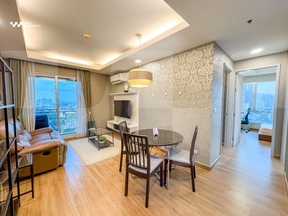 For SaleCondoRama9, Petchburi, RCA : 🔥For Sale, Below market price🔥THRU THONGLOR 2 bedrooms/2 bathrooms, 62sqm, corner room, 22nd floor, good location near Thonglor, on Petchburi Road