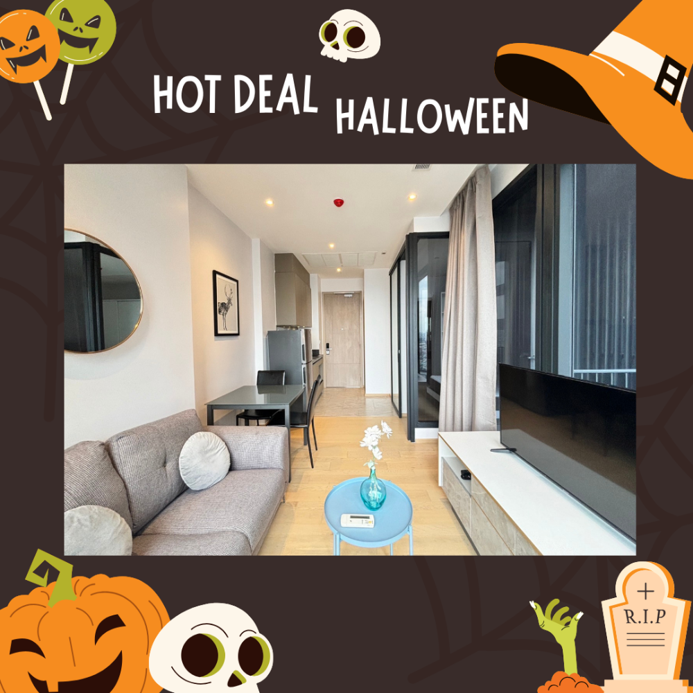 For RentCondoRama9, Petchburi, RCA : 🍂👻Hot deal! Ashton Asoke Rama 9 | 1 Bedroom 1 Bathroom | Fully Furnished | Near MRT Rama 9👻🍂